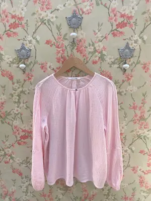 Nouveau ! POMANDÈRE Blouse Coton 9495 Candy Pink -30%