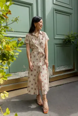 Soline - fleuri rayé