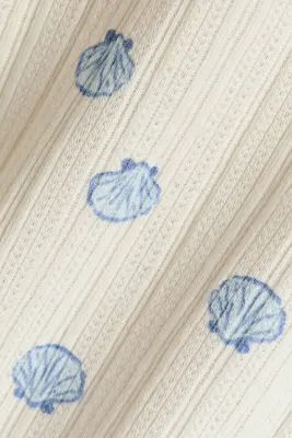 Débardeur en jersey pointelle - Beige clair/coquillages