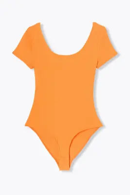 Body en jersey côtelé Femme