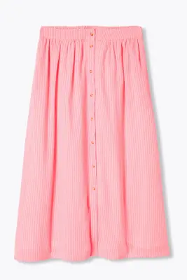 Jupe midi rayée Femme