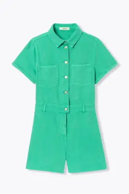 Combishort en toile Femme