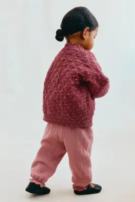 Pantalon en mousseline de coton - Rose ancien