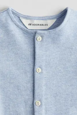 Barboteuse en coton - Bleu clair
