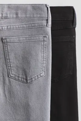 Lot de 2 Slim Fit Jeans - Gris clair/noir