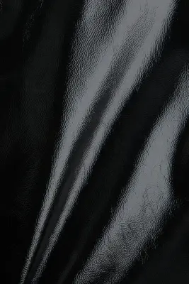Jupe crayon en tissu enduit - Noir