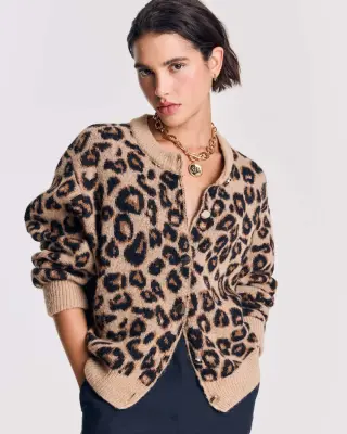 Cardigan Idole léopard