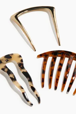 Lot de 3 accessoires - Marron/écaille de tortue