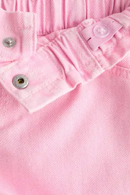 Short Loose Fit en denim - Rose clair