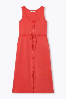 Robe-débardeur unie Femme