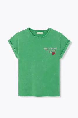 T-shirt à message coeur Femme