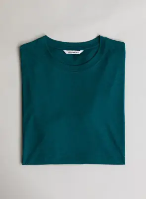 Short Sleeve T-Shirt in Emerald Green Eucalyptus & Cotton