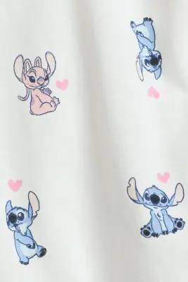 Chemise de nuit imprimée - Blanc/Lilo et Stitch