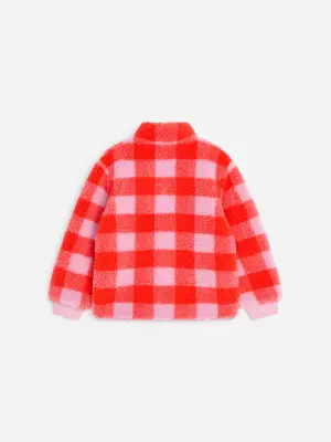 Veste en peluche - Rouge/Rose