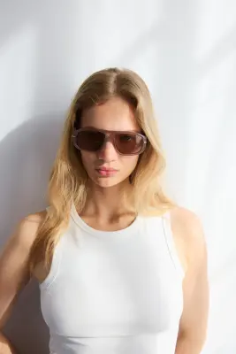 Lunettes de soleil aviateur - Rose ancien clair