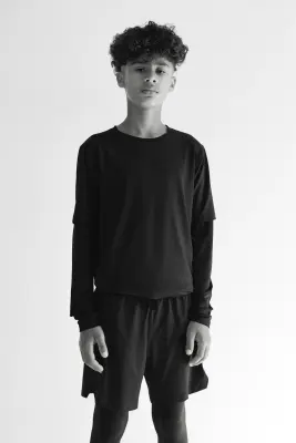 Legging de football avec short ThermoMove™ - Noir