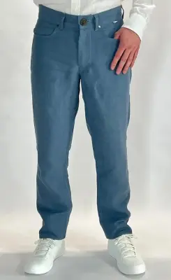 Pantalon Zanzibar Lin Bleu Gris