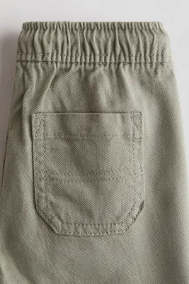 Short en twill - Vert kaki clair