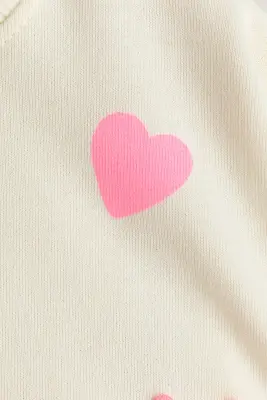 Sweat avec applications - Crème/Happy