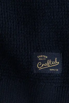 Pull en coton - Bleu marine