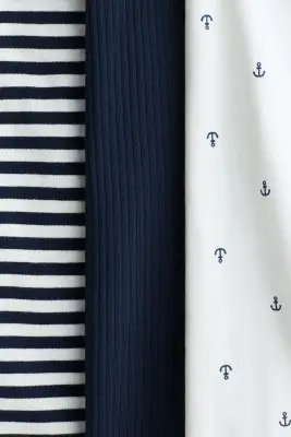 Lot de 3 pyjamas courts - Bleu marine/motif