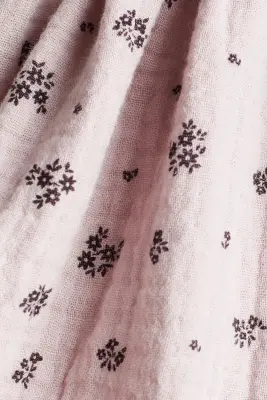 Robe body en mousseline de coton - Violet ancien clair/fleuri