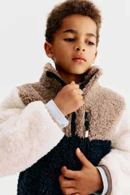 Veste en tissu Teddy bear - Bleu marine/color block