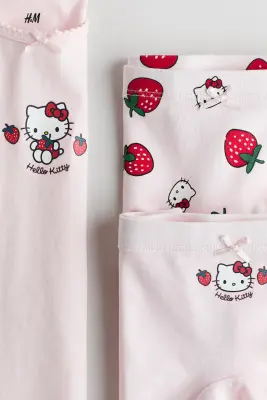 Ensemble 3 pièces en coton - Rose clair/Hello Kitty