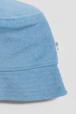 Bob en coton éponge - Bleu