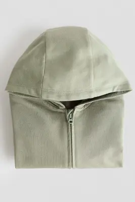 Veste à capuche zippée - Vert kaki