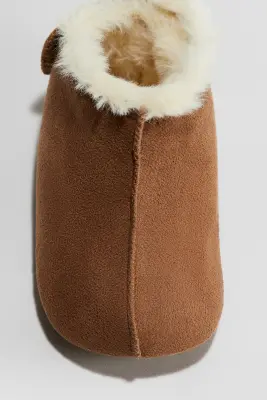 Chaussons d'intérieur à semelle souple - Marron clair