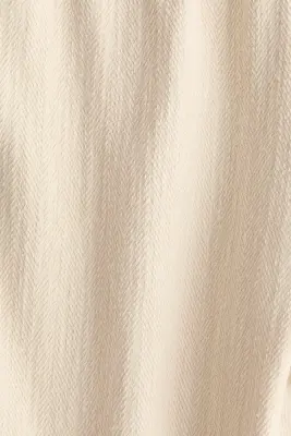 Pantalon en coton texturé - Beige clair