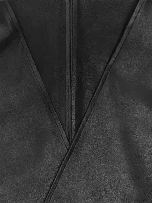 Écharpe triangulaire en cuir - Noir