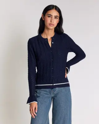 Cardigan Adriana bleu marine