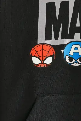 Hoodie imprimé avec intérieur brossé - Noir/Marvel Comics