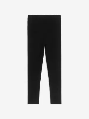 Leggings côtelés en laine mélangée - Noir