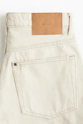 Short High en denim - Crème