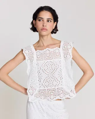 Top Willa blanc naturel