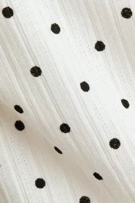 Débardeur en jersey pointelle - Blanc/pois