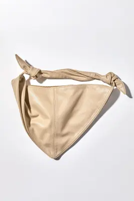 Sac porté épaule façon foulard - Beige clair