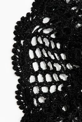 Chapeau façon crochet - Noir