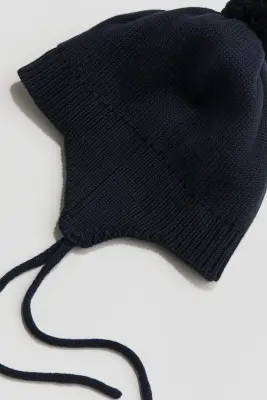 Bonnet avec rabats d'oreilles - Bleu marine