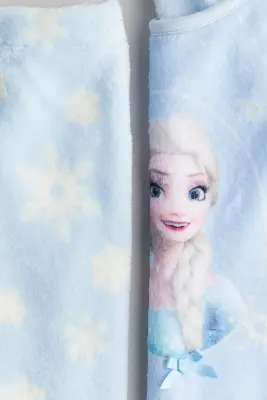 Pyjama en velours imprimé - Bleu clair/La Reine des neiges