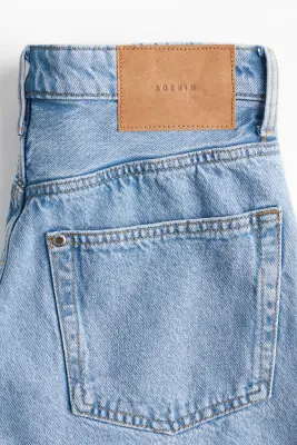 Short High en denim - Bleu denim clair