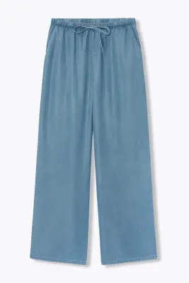 Pantalon large en lyocell
