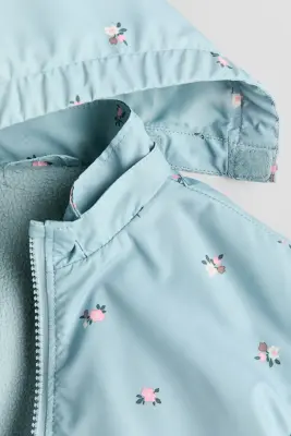 Veste doublée polaire - Turquoise/fleuri
