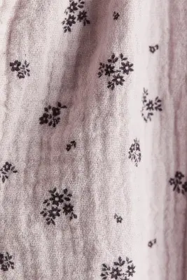 Barboteuse en mousseline de coton - Violet clair/fleuri