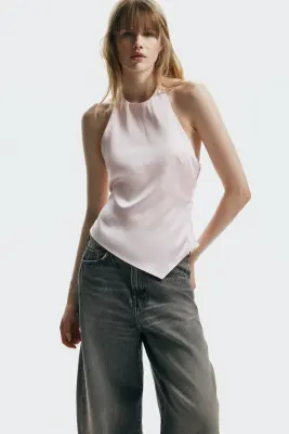 Barrel High Waist Jeans - Gris denim