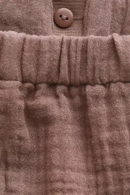 Ensemble 2 pièces en mousseline de coton - Marron