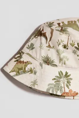Bob imprimé - Beige clair/dinosaures